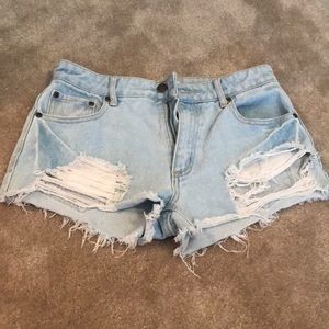Distressed Forever Jean shorts
